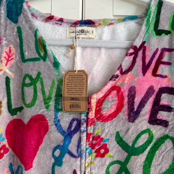 NATURAL LIFE SMALL FLEECE ONESIE PAJAMAS VERY SOFT. EXCELLENT PREOWNED CONDITION - Picture 4 of 8